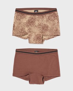 HEMA Kinderhipsters luipaard - 2 stuks bruin (bruin)