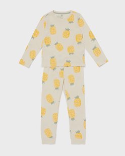HEMA Kinderpyjama ananas gebroken wit (gebroken wit)