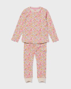 HEMA Kinderpyjama rib bloemen multicolor (multicolor)