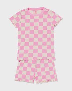 HEMA Kindershortama rib ruiten paars (paars)