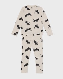 HEMA Takkie en Siepie kinderpyjama rib gebroken wit (gebroken wit)