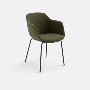 Tafelstoel in structuurstof Halva