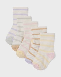 HEMA Babysokken strepen - 5 paar multicolor (multicolor)