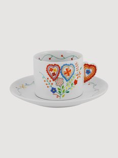 Porseleinen theekopje Vila Verde met schoteltje