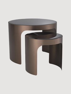 Salontafels Piemonte met glazen tafelbladen, 2-delig