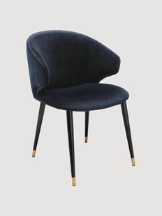 Fluwelen eetkamerstoel Volante