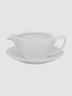 Porseleinen sausboot Spirit met schotel