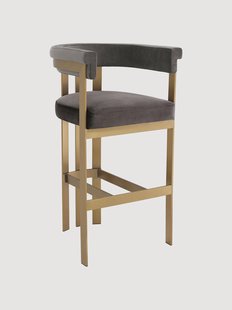 Handgemaakte fluwelen barkruk Clubhouse met vulling