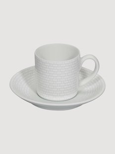 Porseleinen espressokopje Cesta met schoteltje