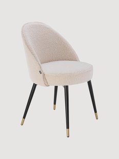 Boucl&eacute; eetstoelen Cooper, 2-delig