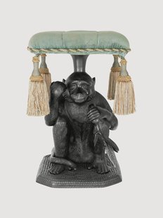 Handgemaakte katoenen poef Monkey