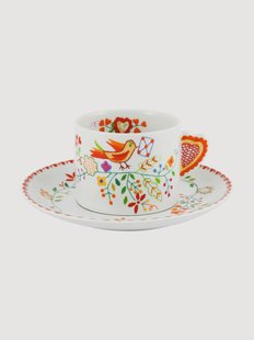 Porseleinen theekopje Vila Verde met schoteltje