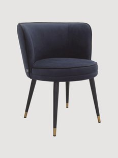 Fluwelen eetkamerstoel Grenada