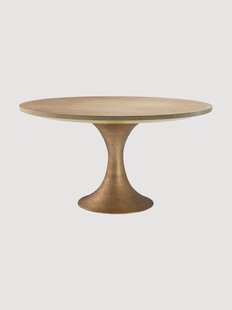 Ronde eettafel Melchior met houten tafelblad