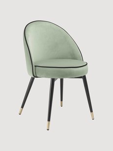 Fluwelen eetkamerstoelen Cooper, 2-delig