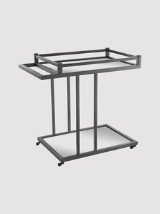 Handgemaakte serveerwagen Beverly Hills met spiegelglas