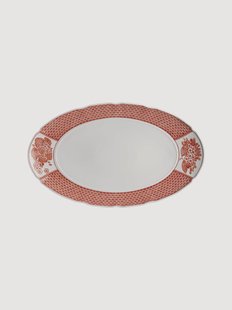 Porseleinen ovale serveerschaal Coralina Rim
