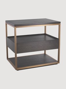 Nachtkastje Parker van metaal en hout