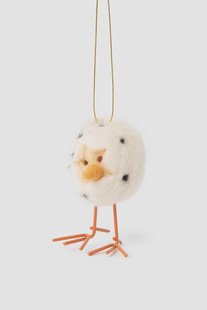 Multicolour vilten kuiken paasornament