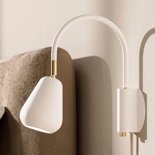 Nuura Aps Nuura wandspot Anoli, wit/goud, metaal, GU10, stekker
