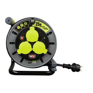 Masterplug Kabelhaspel - 25m - 3 Stopcontacten - Ip44
