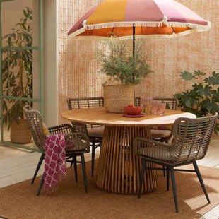 Studio LIVIT teak outdoor diningset Danese rond + Tango