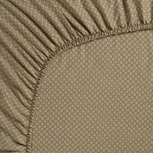 Pip Studio katoenen hoeslaken - Geel kaki