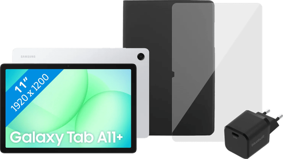 Samsung Galaxy Tab A11 Plus 11 inch 128GB Wifi Zilver + Compleet accessoirepakket