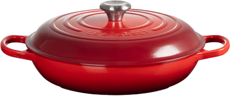Le Creuset Signature Campagnard braadpan 30 cm kersenrood