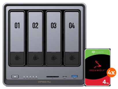 UGREEN NASync DXP4800 Plus + Seagate Ironwolf 4TB 4-Pack