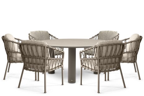 Santika Miyora/Trino 158 cm dining tuinset 7-delig