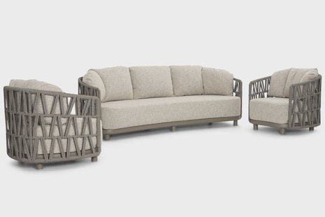 Santika Cayora stoel-bank loungeset 3-delig