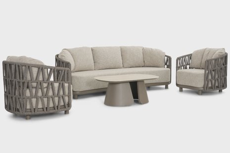 Santika Cayora stoel-bank loungeset 4-delig