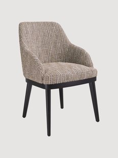 Gestoffeerde armstoel Costa met houten poten