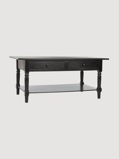 Houten salontafel Jeremiah met lades en plank