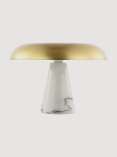 Tafellamp Modern goudkleurig met marmeren voet