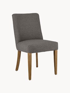 Eikenhouten/boucl&eacute; stoelen Beatriz met bekleding, 2-delig