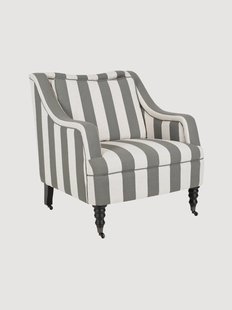 Gestoffeerde armstoel Homer met wieltjes