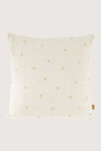 Zusss Kussen Hartjes 45x45cm Zand/goud