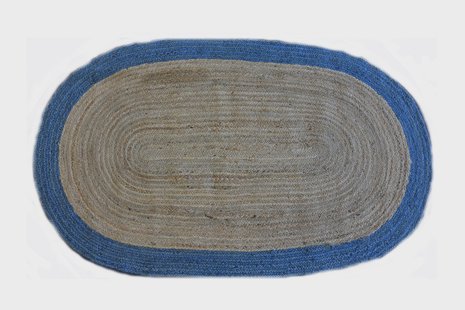 Vloerkleed Robert ovaal handgemaakt jute | Bakero