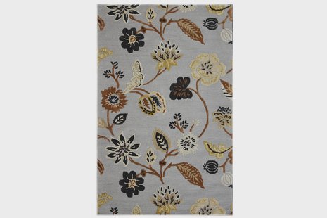 Vloerkleed Flowers handgemaakt wol | Bakero