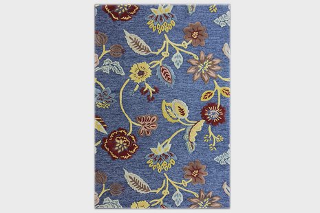 Vloerkleed Flowers handgemaakt wol | Bakero