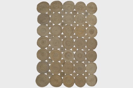 Vloerkleed Detroit handgemaakt jute | Bakero