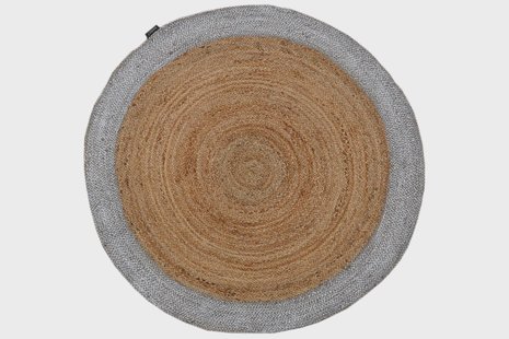 Vloerkleed Roshni rond handgemaakt jute | Bakero