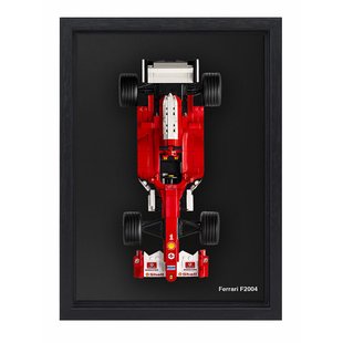 Brickframe voor LEGO Icons - Zwart - Ferrari F2004 & Michael Schumacher 11375
