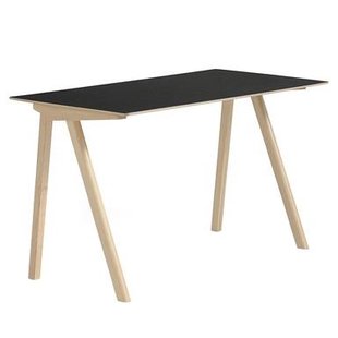 Hay CPH90 Bureau 130x65 Gelakt Eiken Zwart Linoleum