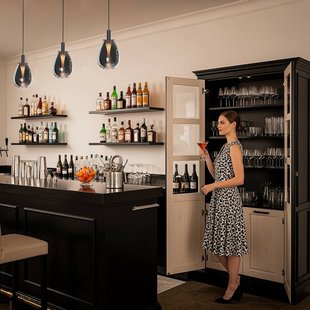 Steinhauer LED hanglamp Glimsy, Ø 14 cm, zwart/rookgrijs, glas