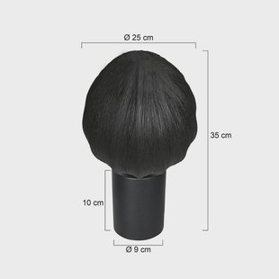 Steinhauer Tafellamp Bloeba, zwart, Ø 25 cm, linnen/metaal