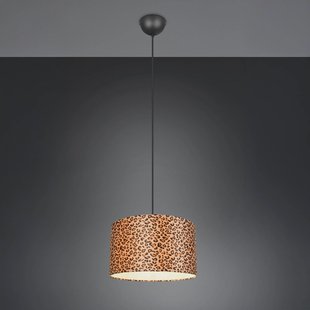 Reality Leuchten Hanglamp Pardina, bruin gevlekt/zwart, Ø 40 cm, metaal