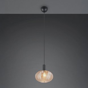 Reality Leuchten Hanglamp Elvezia, amber, Ø 26 cm, glas, E27